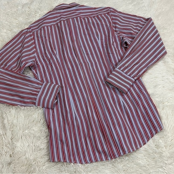 Dolce & Gabbana GOLD Red/Blue Striped Button Down Shirt EUC - Picture 4 of 8
